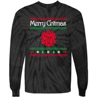 Merry Critmas Christmas D20 Rpg Board Game Role Play Tie-Dye Long Sleeve Shirt