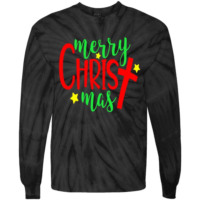 Merry Christmaschristmas Christian Costume Tie-Dye Long Sleeve Shirt