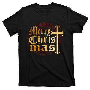 Merry Christmas Christian Cross Religious Family Matching T-Shirt