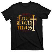 Merry Christmas Christian Cross Religious Family Matching T-Shirt