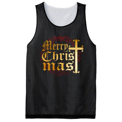 Merry Christmas Christian Cross Religious Family Matching Mesh Reversible Basketball Jersey Tank