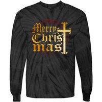 Merry Christmas Christian Cross Religious Family Matching Tie-Dye Long Sleeve Shirt