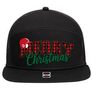 Merry Christmas Christmas Cute Winter Baseball 7 Panel Mesh Trucker Snapback Hat