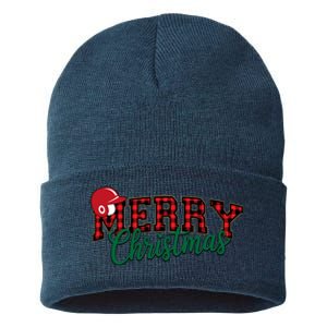 Merry Christmas Christmas Cute Winter Baseball Sustainable Knit Beanie