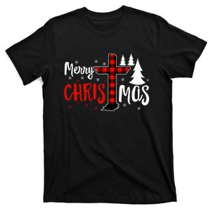 Merry Christmas Christians Buffalo Plaid Hoodie T-Shirt