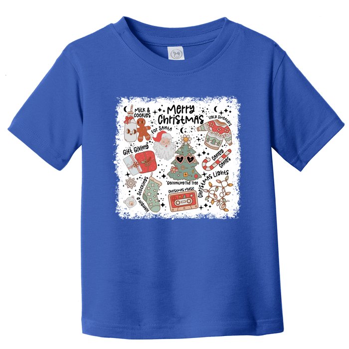 Merry Christmas Christmas Vibes Milk Cookie For Santa Funny Gift Toddler T-Shirt