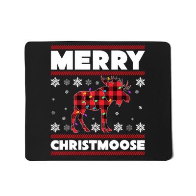 Merry Christmoose Christmas Moose Lover Xmas Holiday Gift Mousepad