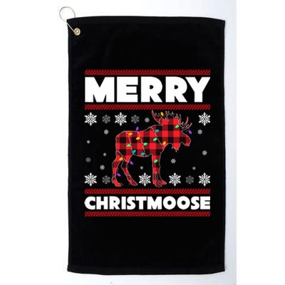 Merry Christmoose Christmas Moose Lover Xmas Holiday Gift Platinum Collection Golf Towel