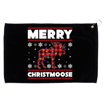 Merry Christmoose Christmas Moose Lover Xmas Holiday Gift Grommeted Golf Towel