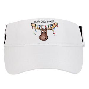 Merry Christmoose Christmas Moose Xmas Lover Holiday Lights Adult Drive Performance Visor