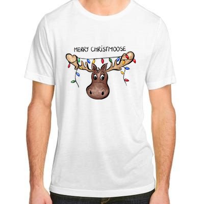 Merry Christmoose Christmas Moose Xmas Lover Holiday Lights Adult ChromaSoft Performance T-Shirt