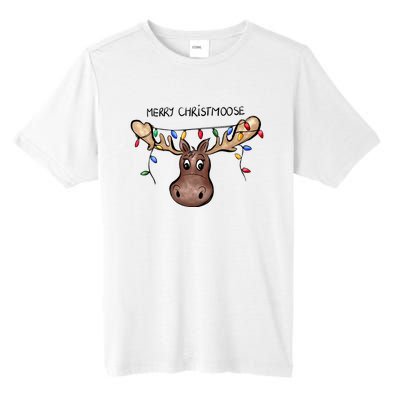 Merry Christmoose Christmas Moose Xmas Lover Holiday Lights Tall Fusion ChromaSoft Performance T-Shirt