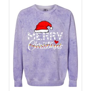 Merry Christmas Christmas Santa Claus Funny Family Christmas Colorblast Crewneck Sweatshirt