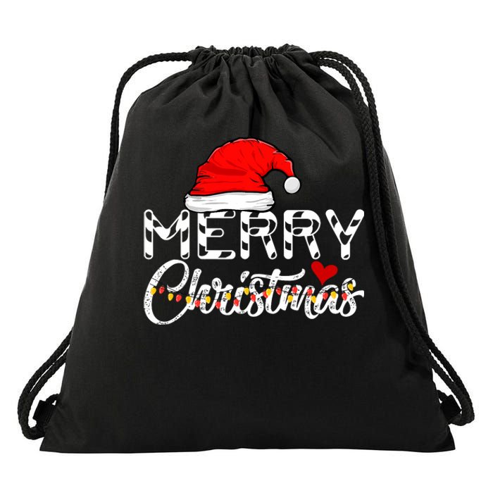 Merry Christmas Christmas Santa Claus Funny Family Christmas Drawstring Bag