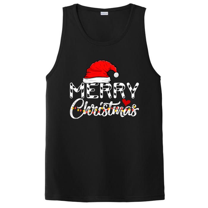 Merry Christmas Christmas Santa Claus Funny Family Christmas PosiCharge Competitor Tank