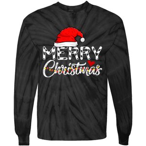 Merry Christmas Christmas Santa Claus Funny Family Christmas Tie-Dye Long Sleeve Shirt