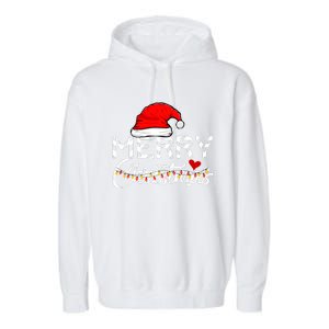 Merry Christmas Christmas Santa Claus Funny Family Christmas Garment-Dyed Fleece Hoodie