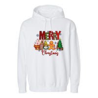 Merry Christmas Candy House Lemon Gnome Gingerbread Pajamas Garment-Dyed Fleece Hoodie