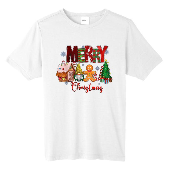 Merry Christmas Candy House Lemon Gnome Gingerbread Pajamas Tall Fusion ChromaSoft Performance T-Shirt