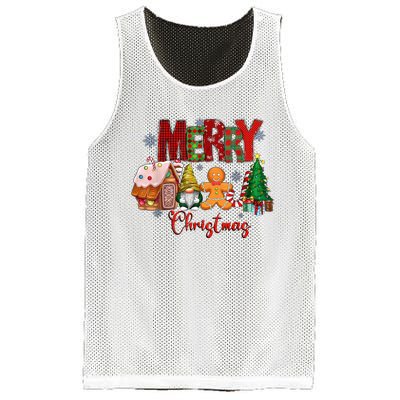 Merry Christmas Candy House Lemon Gnome Gingerbread Pajamas Mesh Reversible Basketball Jersey Tank