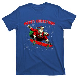 Merry Christmas Cool Christmas Santa Skateboarding Skater T-Shirt