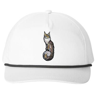 Maine Coon Cat Dilute Calico Maine Coon Mama Great Gift Snapback Five-Panel Rope Hat