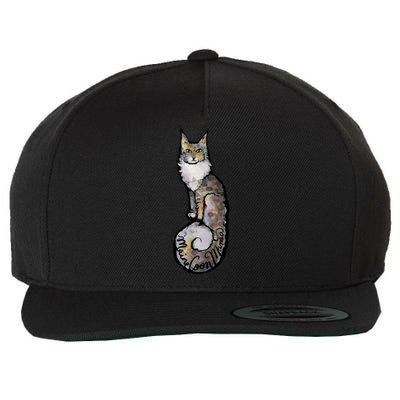 Maine Coon Cat Dilute Calico Maine Coon Mama Great Gift Wool Snapback Cap