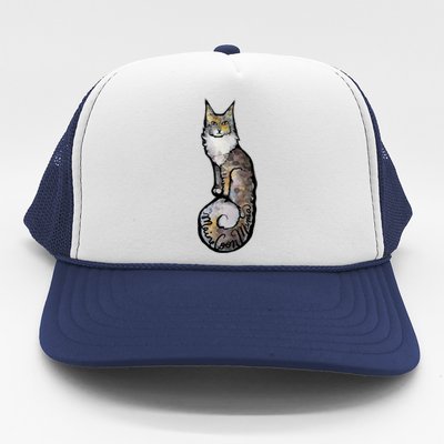 Maine Coon Cat Dilute Calico Maine Coon Mama Great Gift Trucker Hat