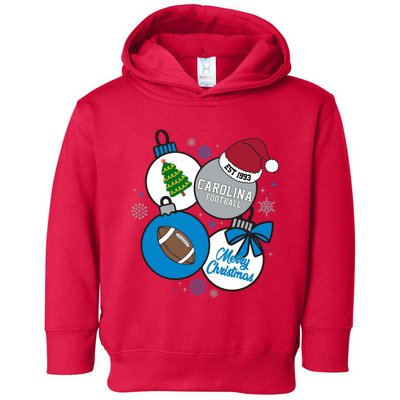 Merry Christmas Carolina Football Est 1993 Toddler Hoodie