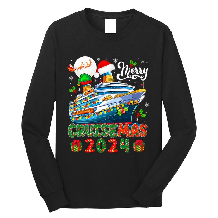 Merry Christmas Cruise 2024 Santa Elf Cruise Ship Lover Long Sleeve Shirt