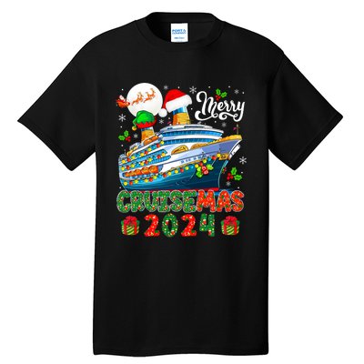 Merry Christmas Cruise 2024 Santa Elf Cruise Ship Lover Tall T-Shirt