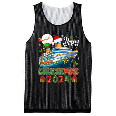 Merry Christmas Cruise 2024 Santa Elf Cruise Ship Lover Mesh Reversible Basketball Jersey Tank