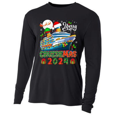 Merry Christmas Cruise 2024 Santa Elf Cruise Ship Lover Cooling Performance Long Sleeve Crew