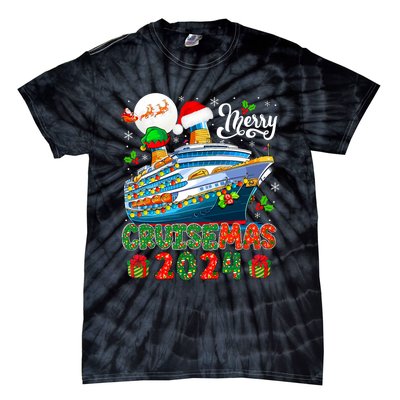 Merry Christmas Cruise 2024 Santa Elf Cruise Ship Lover Tie-Dye T-Shirt