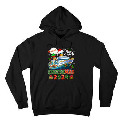 Merry Christmas Cruise 2024 Santa Elf Cruise Ship Lover Tall Hoodie