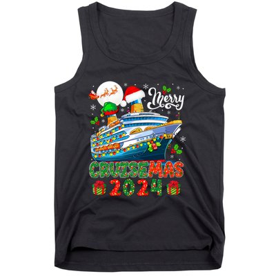 Merry Christmas Cruise 2024 Santa Elf Cruise Ship Lover Tank Top