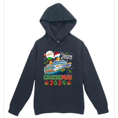 Merry Christmas Cruise 2024 Santa Elf Cruise Ship Lover Urban Pullover Hoodie