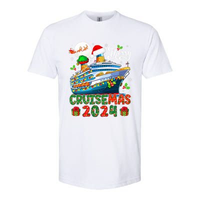 Merry Christmas Cruise 2024 Santa Elf Cruise Ship Lover Softstyle CVC T-Shirt