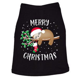 Merry Christmas Cute Sloth Xmas Outfit Matching Family Doggie Tank