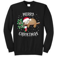 Merry Christmas Cute Sloth Xmas Outfit Matching Family Sweatshirt