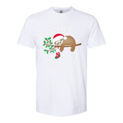 Merry Christmas Cute Sloth Xmas Outfit Matching Family Softstyle® CVC T-Shirt