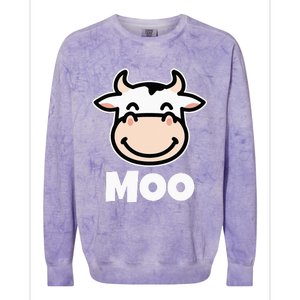 MOO Cows Cow Lover Colorblast Crewneck Sweatshirt