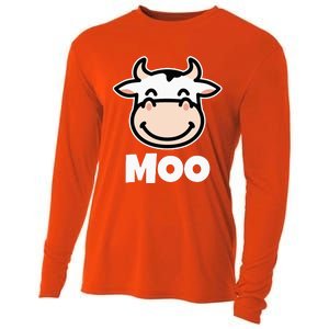 MOO Cows Cow Lover Cooling Performance Long Sleeve Crew