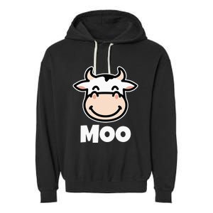 MOO Cows Cow Lover Garment-Dyed Fleece Hoodie