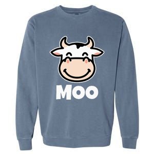 MOO Cows Cow Lover Garment-Dyed Sweatshirt