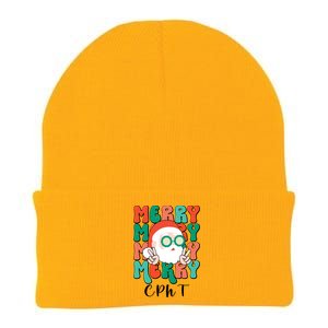 Merry Cpht Christmas Certified Pharmacy Technician Xmas Gift Knit Cap Winter Beanie