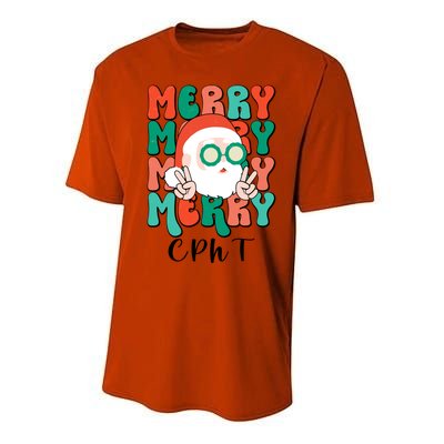 Merry Cpht Christmas Certified Pharmacy Technician Xmas Gift Performance Sprint T-Shirt