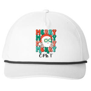 Merry Cpht Christmas Certified Pharmacy Technician Xmas Gift Snapback Five-Panel Rope Hat