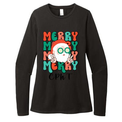 Merry Cpht Christmas Certified Pharmacy Technician Xmas Gift Womens CVC Long Sleeve Shirt