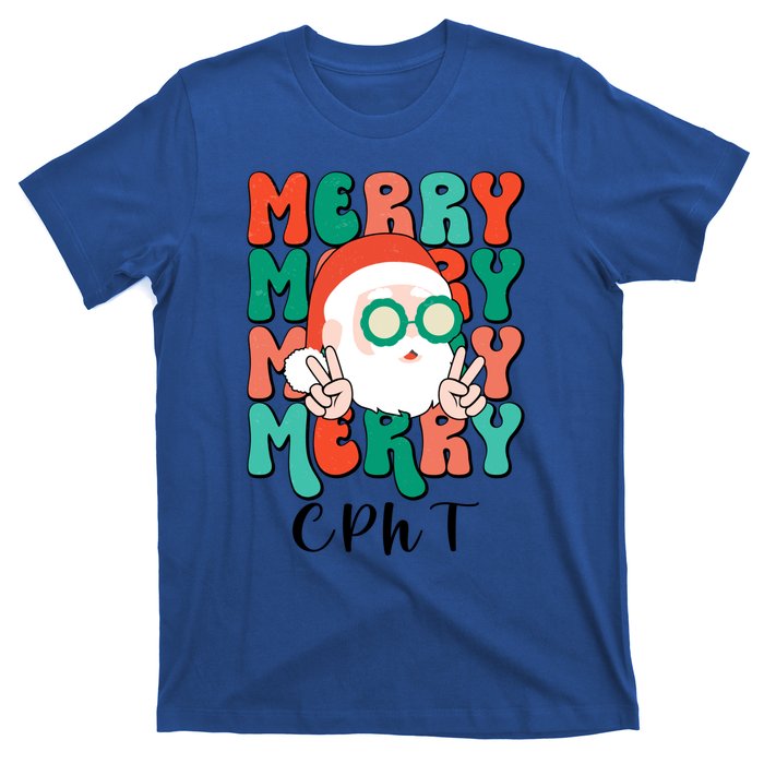 Merry Cpht Christmas Certified Pharmacy Technician Xmas Gift T-Shirt